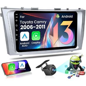 5G-WiFi Car Radio Accessories for Toyota Camry 2006 2007 2008 2009 2010 2011: 4+32GB Stereo Replacement Head Unit - Wireless Carplay Android Auto GPS Bluetooth RDS FM Mirror Link