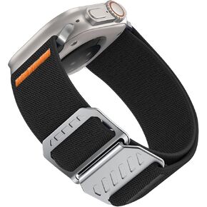Sport Band Compatible with Apple Watch Ultra 2/Ultra Band 49mm 46mm 45mm 44mm 42mm for Men Women, Stretchy Nylon Loop with Metal Hook Strap for iWatch Ultra Series 10 SE 9 8 7 6 5 4 3