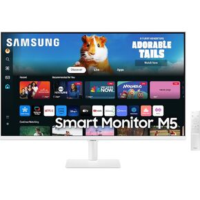 SAMSUNG 27-Inch M5 (M50D) Series FHD Smart Monitor with Streaming TV, Speakers, HDR10, Gaming Hub, Multiple Ports, Workout Tracker, Vision Accessibility Tools, LS27DM500ENXGO, 2024
