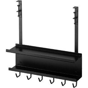 Yamazaki Home Under- Desk Router Storage Rack Cable Management, One Size, Black