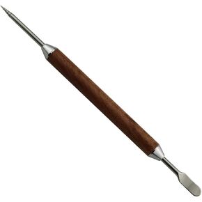 Stainless Steel Coffee Art Pen Coffee Fancy Stitch Barista Tool Coffee Latte Needle with Wood Handle Stainless Steel Coffee Fancy Needle Latte Art Pen for DIY Coffee Decor