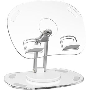Acrylic Tablet Stand for Desk,360° Rotating Mobile Tablet Stand,Adjustable Clear Tablet Holde for Home Office Desk, Portable iPad Stand for Desk