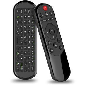 iPazzPort Universal TV Air Mouse Mini Wireless Keyboard Remote Combo, Voice Input IR Learning QWERTY Controller for Smart TV,Android TV Box,PC,HTPC,Raspberry pi (Bluetooth & 2.4G Version)