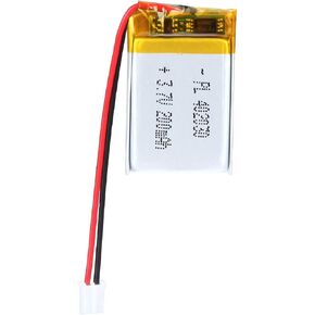 3.7V 180mAh 402030 Lipo Battery Rechargeable Lithium Polymer ion Battery Pack with PH2.0mm JST Connector