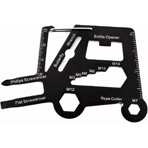 Multi-Tool Card with Durable, Compact Stainless Steel Construction for Hiking, Kayaking, Camping, Travel and Outdoor Survival (Crane)