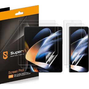 Supershieldz (2 Pack) Designed for Samsung Galaxy Z Fold 5 5G (2 Main Screen and 2 Front Screen) Screen Protector, High Definition Clear Shield (TPU)