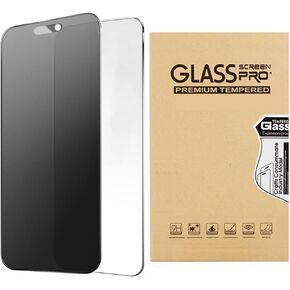 2 Pack 360° Privacy Matte Screen Protector for iPhone 16 Pro Max [6.9 inch] 9H Tempered Glass [Anti Spy] [Anti Fingerprints] 4Way Anti-Peeping Games Screen Cover (iPhone 16 Pro Max)