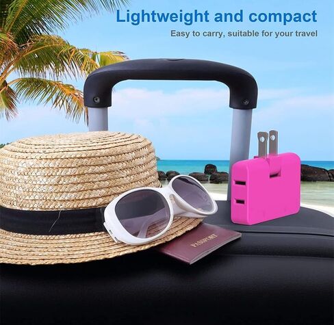 3 Way Flat Outlet Wall Adapter (2 Pack) (Blue) in Saudi Arabia