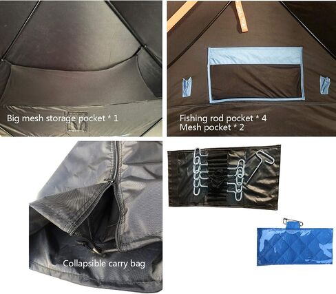 Yaranga 6 Sided Insulated Portable Ice Fishing Shelter with 2 Big Doors-Diamond Door Guard System in Saudi Arabia