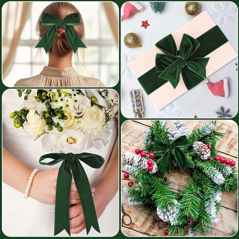 25 Yards Khaki Velvet Ribbon 2 Inch Vintage Fabric Christmas Ribbon Gift Wrapping for Christmas Wreath Decoration in Kuwait