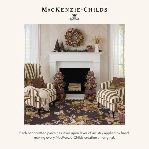 MACKENZIE-CHILDS حامل شموع على شكل عمود من كوز الصنوبر، ديكور حامل شموع لطيف، طويل القامة in Saudi Arabia