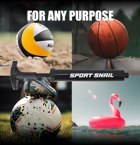 Hand Pump for Balls - Portable Ball Air Pump with Needle 3 pcs and Compact Case - Small Sports Ball Inflator - Volleyball, Soccer, Basketball Pump - Manual Ball Pump for Inflatables in Saudi Arabia
