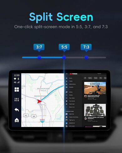 OTTOCAST P3 Lite CarPlay AI Box - 2024 Android 12.0 CarPlay Video Adapter Wireless CarPlay Android Auto Dongle 6+64G, OttoDrive 2.0 User UI, Support Slipt Screen Streaming Videos to Your Car in Saudi Arabia