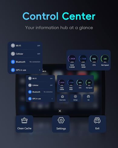 OTTOCAST P3 Lite CarPlay AI Box - 2024 Android 12.0 CarPlay Video Adapter Wireless CarPlay Android Auto Dongle 6+64G, OttoDrive 2.0 User UI, Support Slipt Screen Streaming Videos to Your Car in Saudi Arabia