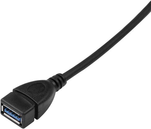 كابل تمديد USB 3.0 قصير، كابل تمديد USB ذكر إلى أنثى بزاوية قائمة، USB A 90 درجة، باتجاه اليسار/8 بوصات/20 سم/أسود in Saudi Arabia