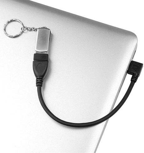 كابل تمديد USB 3.0 قصير، كابل تمديد USB ذكر إلى أنثى بزاوية قائمة، USB A 90 درجة، باتجاه اليسار/8 بوصات/20 سم/أسود in Saudi Arabia