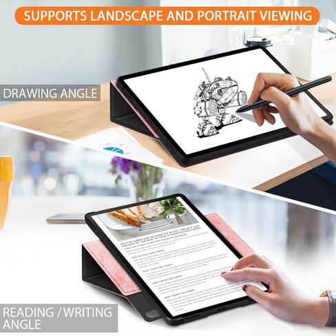360 Rotating Case for Samsung Galaxy Tab S10 Plus 12.4/Tab S9 Plus 12.4 inch 2023 Tablet,Stand Folio Cover with Pencil Holder Multi-Angle Viewing Protective Case with Stand Function,Black in Saudi Arabia