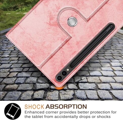 360 Rotating Case for Samsung Galaxy Tab S10 Plus 12.4/Tab S9 Plus 12.4 inch 2023 Tablet,Stand Folio Cover with Pencil Holder Multi-Angle Viewing Protective Case with Stand Function,Black in Saudi Arabia