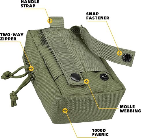 AMYIPO MOLLE Pouch Multi-purpose Compact Tactical Waist Bags Small Utility Pouch (Khaki) in Saudi Arabia