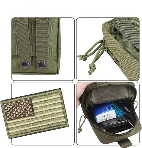 AMYIPO MOLLE Pouch Multi-purpose Compact Tactical Waist Bags Small Utility Pouch (Khaki) in Saudi Arabia