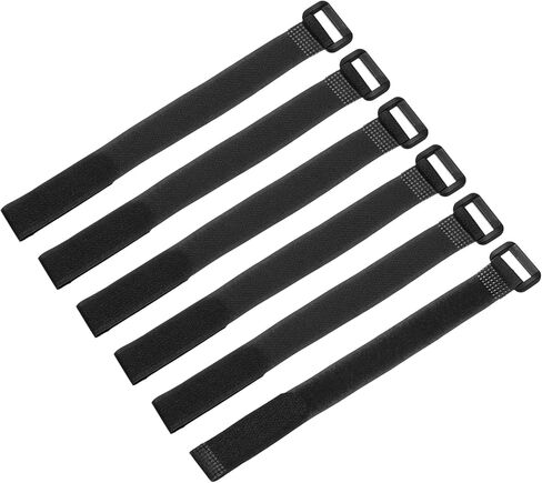 MECCANIXITY 6Pcs Reusable Battery Tie Down Straps,0.6x10" Black Nylon Multipurpose Battery Hold Down Adjustable Cinch Strap Hook Loop Fastening Tie for Quadcopters FPV RC Drone Boat Car in Saudi Arabia