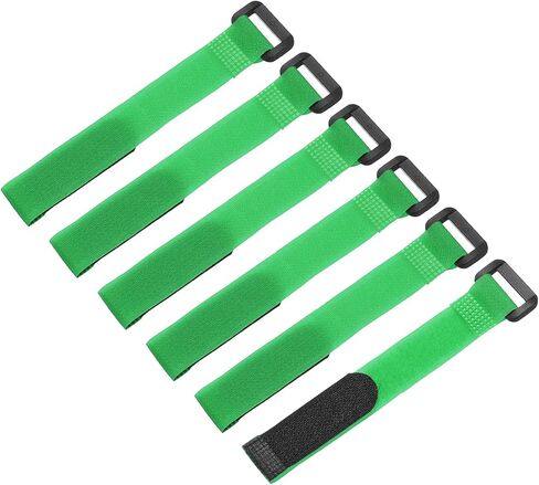 MECCANIXITY 6Pcs Reusable Battery Tie Down Straps,0.6x10" Black Nylon Multipurpose Battery Hold Down Adjustable Cinch Strap Hook Loop Fastening Tie for Quadcopters FPV RC Drone Boat Car in Saudi Arabia