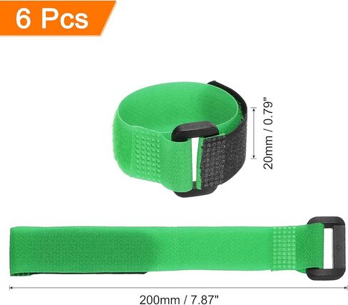 MECCANIXITY 6Pcs Reusable Battery Tie Down Straps,0.6x10" Black Nylon Multipurpose Battery Hold Down Adjustable Cinch Strap Hook Loop Fastening Tie for Quadcopters FPV RC Drone Boat Car in Saudi Arabia
