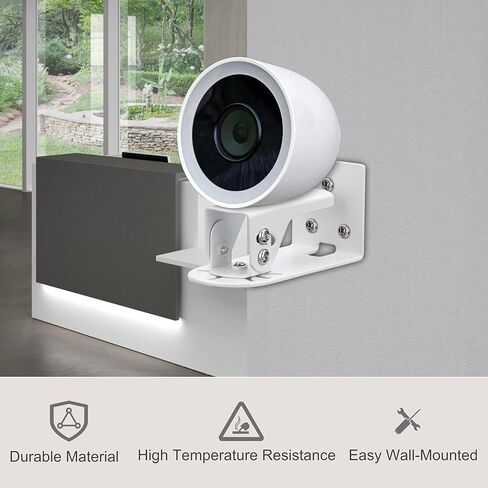 Sumnacon Nest دعامة كاميرا خارجية 1 حزمة 360 درجة مرنة للتعديل على الحائط دعامة تثبيت على الحائط لكاميرا العش أو في الداخل، بطارية - الجيل الثاني من المعدن القوي حامل كاميرا العش، أبيض in Kuwait