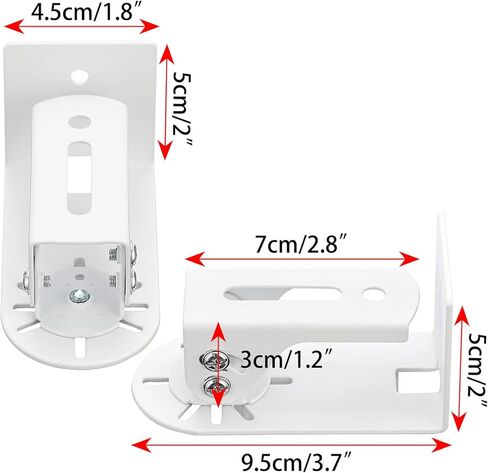 Sumnacon Nest دعامة كاميرا خارجية 1 حزمة 360 درجة مرنة للتعديل على الحائط دعامة تثبيت على الحائط لكاميرا العش أو في الداخل، بطارية - الجيل الثاني من المعدن القوي حامل كاميرا العش، أبيض in Kuwait