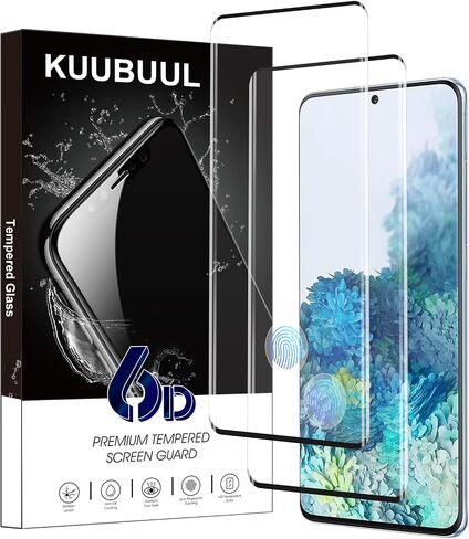 لهاتف Samsung S20 Plus واقي شاشة من الزجاج المقوى، [عبوتان] [بصمة يمكن التعرف عليها] [زجاج واقي صلابة 9H] [خالي من الفقاعات] [مضاد للخدش] فيلم واقي لهاتف Samsung Galaxy S20 Plus in Saudi Arabia