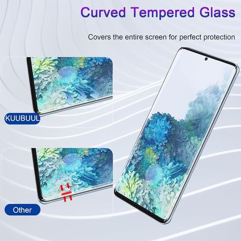 لهاتف Samsung S20 Plus واقي شاشة من الزجاج المقوى، [عبوتان] [بصمة يمكن التعرف عليها] [زجاج واقي صلابة 9H] [خالي من الفقاعات] [مضاد للخدش] فيلم واقي لهاتف Samsung Galaxy S20 Plus in Saudi Arabia