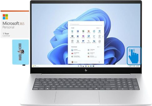 كمبيوتر محمول HP Envy 17-da0013dx للمنزل والأعمال (Intel Ultra 7-155H 16-Core، 16GB DDR5 5600MHz RAM، 1TB SSD، Intel Arc، 17.3 بوصة 60 هرتز Touch Win 11 Home) مع Microsoft 365 Personal، Dockztorm Hub in Saudi Arabia