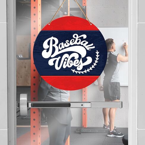 Baseball Front Door Sign, Baseball Hanging Sign Decor Sport Wall Decorations Sign for Porch, Patio, Boys Room, Gift for Men Boy Baseball Player Lover Fans, If We Don't Answer Check The Ball Field in Saudi Arabia