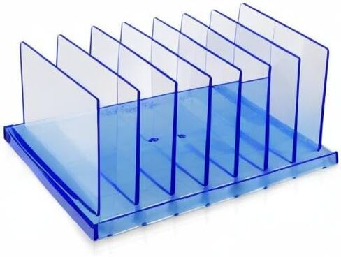 Officemate Blue Glacier Standard Sorter, 7 Compartments, Transparent Blue (23214) in Saudi Arabia