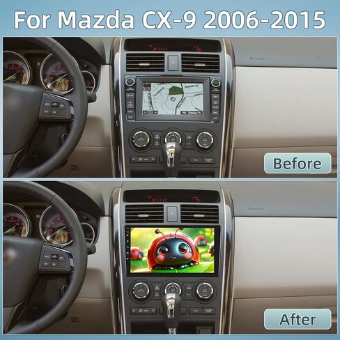 2+64G Car Radio for Mazda CX-9 CX9 CX 9 2006-2015 - Wireless Carplay & Android Auto - 9 Inch Android 13 Stereo with WiFi/EQ/GPS + AHD Rear View Camera in Kuwait