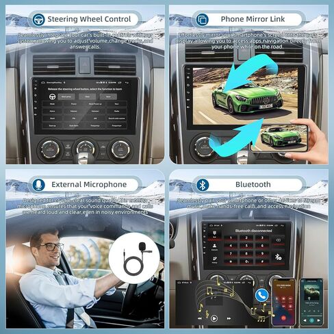 2+64G Car Radio for Mazda CX-9 CX9 CX 9 2006-2015 - Wireless Carplay & Android Auto - 9 Inch Android 13 Stereo with WiFi/EQ/GPS + AHD Rear View Camera in Kuwait