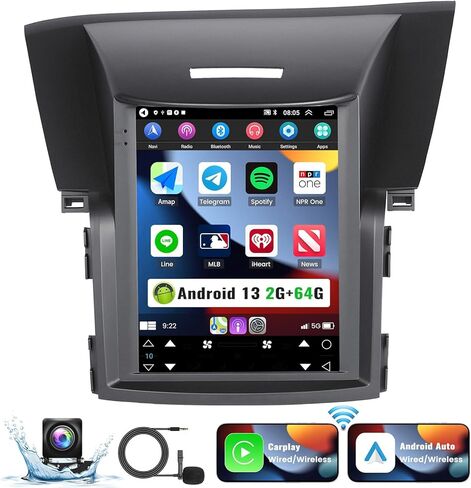 UNITOPSCI 2G+64G Android 13 ستيريو سيارة لهوندا CRV 2012-2016 Wireless CarPlay Android Auto Radio، 9.7 بوصة HD شاشة تعمل باللمس بلوتوث GPS Navigation WiFi HiFi FM/RDS USB + ميكروفون كاميرا احتياطية in Kuwait