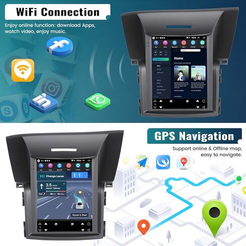 UNITOPSCI 2G+64G Android 13 ستيريو سيارة لهوندا CRV 2012-2016 Wireless CarPlay Android Auto Radio، 9.7 بوصة HD شاشة تعمل باللمس بلوتوث GPS Navigation WiFi HiFi FM/RDS USB + ميكروفون كاميرا احتياطية in Kuwait
