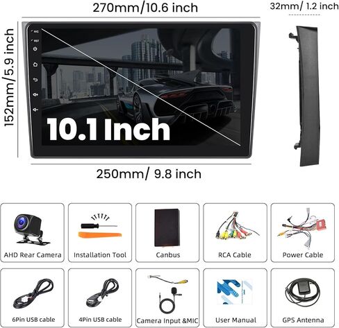 2G + 64G Android 13 ستيريو سيارة لمازدا CX-9 2007-2015 CarPlay Android Auto Mirror Link GPS Navigation 9 بوصة HD شاشة لمس بلوتوث راديو السيارة EQ FM/WiFi+كاميرا احتياطية ميكروفون in Kuwait