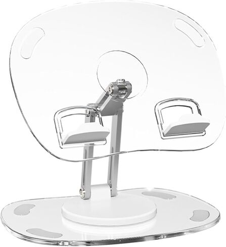 Acrylic Tablet Stand for Desk,360° Rotating Mobile Tablet Stand,Adjustable Clear Tablet Holde for Home Office Desk, Portable iPad Stand for Desk in Saudi Arabia