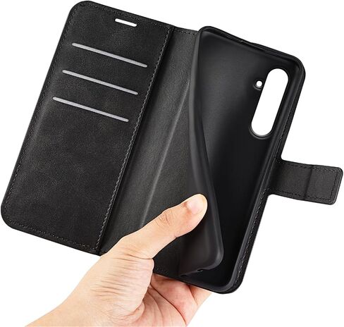 Flip Case for Samsung A55 Wallet PU Leather Magnetic Protective Cellphone Case for Samsung Galaxy A55 A556 Folio Book Cover with Stand (Black) in Kuwait