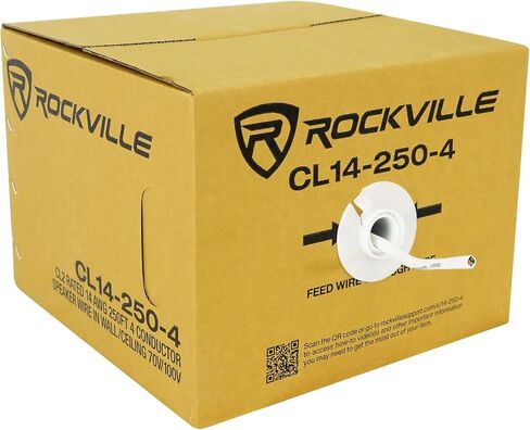 Rockville RCC14-250-2 CL2 Rated 14 AWG 250' CCA Speaker Wire in Wall Ceiling 70V in Saudi Arabia
