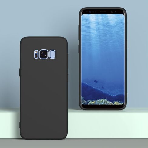for Samsung Galaxy S8 Case Black, Scratch Resistant with Soft Touch, Slim Thin Phone Cover for Samsung Galaxy S8 in Kuwait