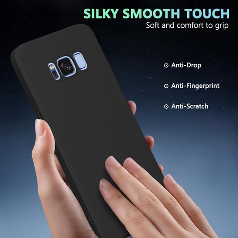 for Samsung Galaxy S8 Case Black, Scratch Resistant with Soft Touch, Slim Thin Phone Cover for Samsung Galaxy S8 in Kuwait