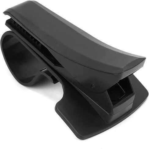 Dashboard Phone Mount Clamp, Universal POM and Silicone Non Skid Car Phone Stand, Adjustable Mobile Phone Holder Clip for 3-6.5in MP4 PDA, Black in Saudi Arabia