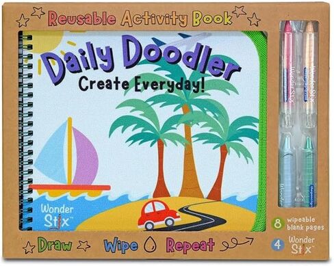 The Pencil Grip Daily Doodler Reusable Activity Book- Travel Cover, Includes 4 Wonder Stix in Saudi Arabia