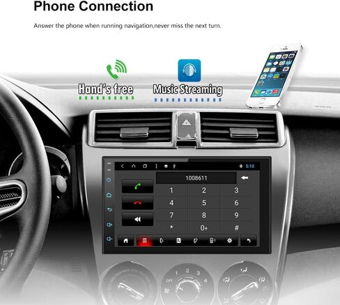 Ezonetronics Android Car Radio Double Din Navigation Bluetooth 2G&16G Touch Screen Car Multimedia Radio Support Mirror Link Play in Kuwait
