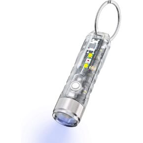 RovyVon Aurora A8 Pro Keychain Flashlight, Blacklight Flashlight, Rechargeable EDC Flashlight, IP66 Water Resistant for Camping Hiking