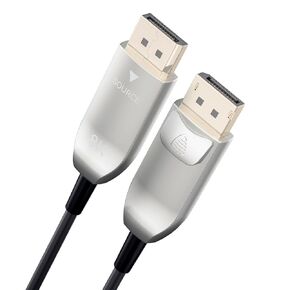 8K Fiber Optic DisplayPort Cable 2.1 with Lock 50ft/15m, 54Gbps High Speed Dp cable, 8K@60Hz 4K@240Hz 2K@240Hz Active Optic DP Cable 2.1, DP Male to Male for Gaming Console, Laptop, Personal Computer