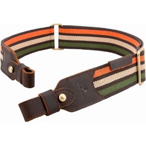 WAYNE'S DOG Cotton Leather Ammo Holder Rifle Sling Adjustable Hunting Gun Strap with Swivels
